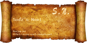 Soós Noel névjegykártya